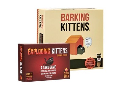 EXPLODING KITTENS Card Game  Plus Barking Kittens Expansion Pack