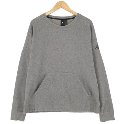 Adidas Vintage Sweatshirt Grau Lässiger Pullover Ad9 Größe L - Bild 1 von 4
