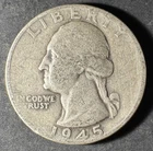 1945-P Silver Washington Quarter (Circulated) - (#2051) Very Fine Condition