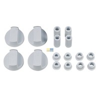 Knebelset 38MmØ Weiß Mit Adaptern Universal FüR Kochfeld Alle Marken 16-Teilig