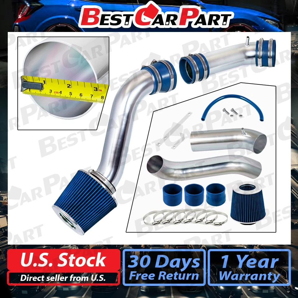 Kit de admisión de aire frío sobrealimentado BCP BLUE 90-95 Thunderbird 3,8 L V6 + filtro Foto 2 de 4