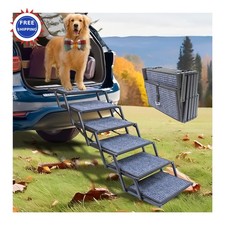 Extra Wide Dog Ramp for Car Truck SUV Dog Stairs Large Dogs Folding Pet Stairs