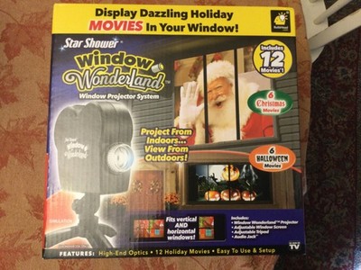 Star Shower Window Wonderland Projector 6 Halloween & 6 Christmas Movie HOLIDAY