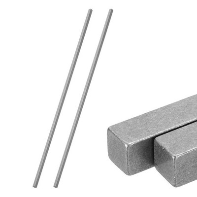 2Pcs 1/4''x1/4''x16'' 45# Cold-Drawn Square Steel Key Stock Rod