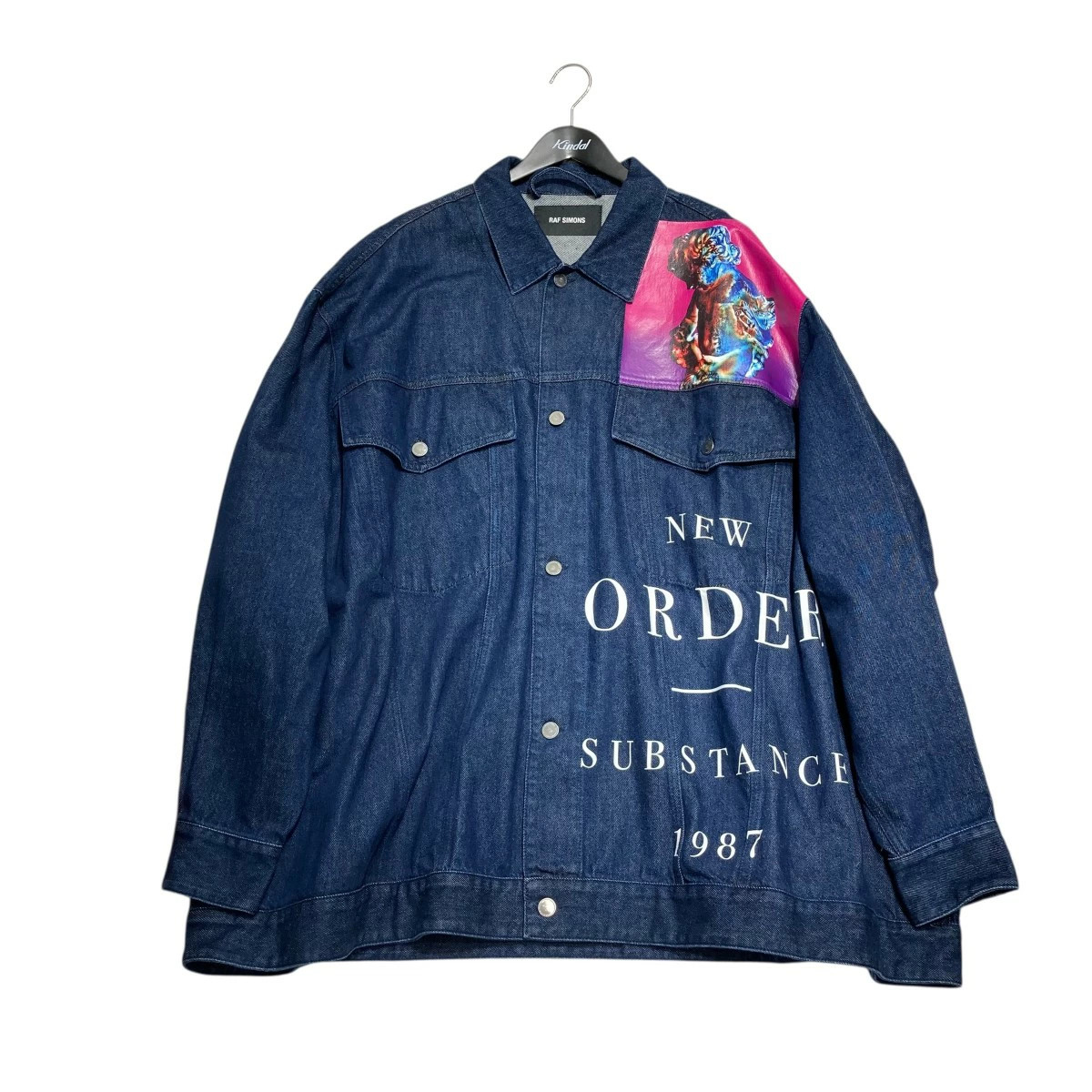 ジャケット・アウター RAF SIMONS18SS New Order Denim Jacket RAF SIMONS 18SS New Order Oversize Printed Denim Jacket
