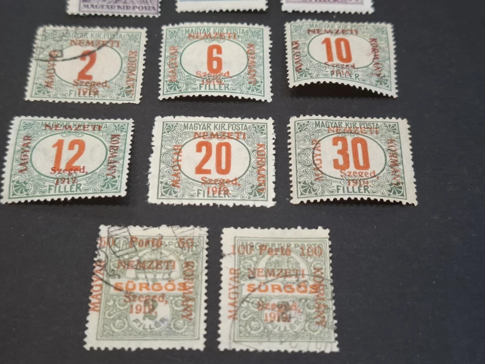 塞格德 1919 匈牙利占领 KOZTARSASAG + 波尔图 Due 全套 17 件  — 第 4/4 张图片