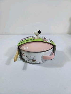 Peanuts New 2025 Snoopy & Bunny Easter Brie Baker Pink/White