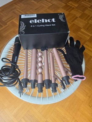 Lockenstab ELEHOT 6 in 1 Curling Wand Set