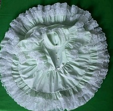 Vtg 80's Mini World Mint Green Fluffy Lace Ruffle Full Circle Dress 4 Excellent