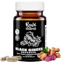 Real Naturals Black Ginger Extract for Men 500mg kaempferia parviflora 100 Caps