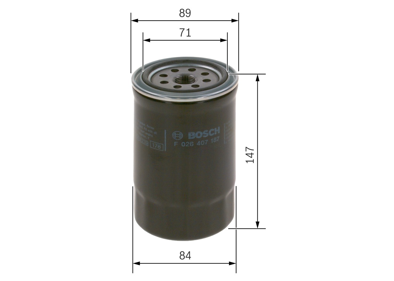 F 026 407 187 Oil Filter Fits Hyundai I30 Estate Grandeur Tucson Sonata 5 Bosch - Image 40