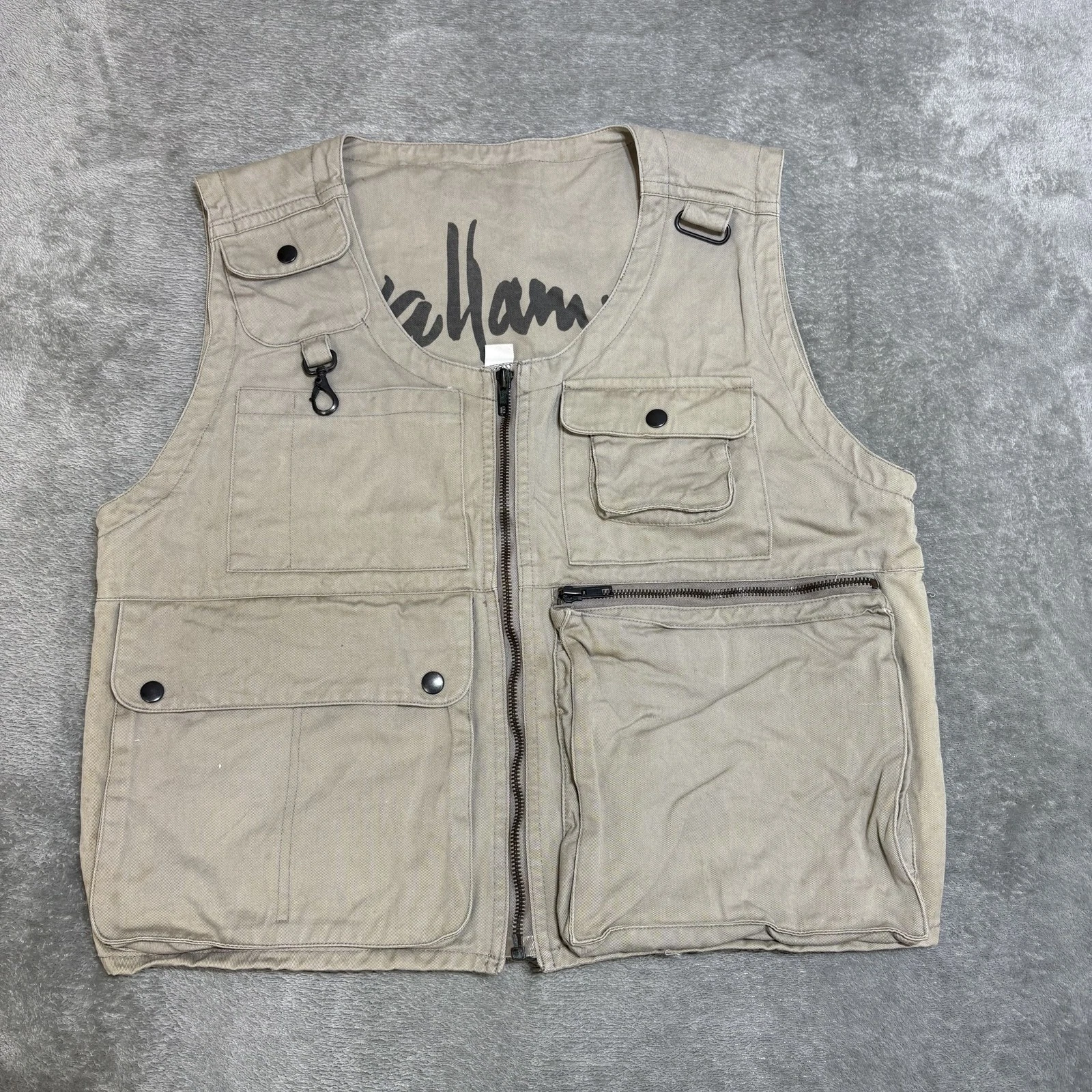 Wallaman Vest Mens Medium Utility Multi Pocket Outdoor Fishing Hiking Travel