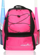 Youth Baseball Bag - Bat Backpack for Baseball, T-Ball & Softball Equipment &...