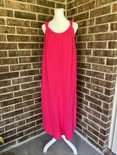 Old Navy Hot Pink Adjustable Tie Wide Straps Sundress Gauze Lightweight Medium
