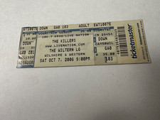 THE KILLERS Concert Full TICKET STUB The Wiltern in LA - Oct 7, 2006!