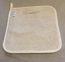ALMOHADILLA DE HORNO DE CHEF MIMADA VINTAGE CREMA/BEIGE ALGODÓN TEJIDO DE FELPA #1335