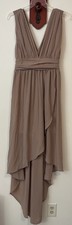 Fashion Nova Womens XL Pink Vneck Sleeveless Pleated Lined Hi-Lo Dress NWT A2302