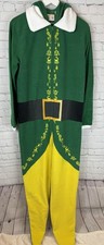 Adult Size Small Green ELF Jumpsuit Costume Bodysuit Santa Helper Buddy the Elf