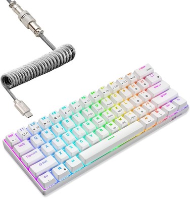 RK Royal Kludge RK61 RGB 60% Mechanical Keyboard Bluetooth Or Wired Type C