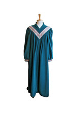 Vintage 80's Vanity Fair Green Velveteen Cottagecore Grandmacore Robe XL