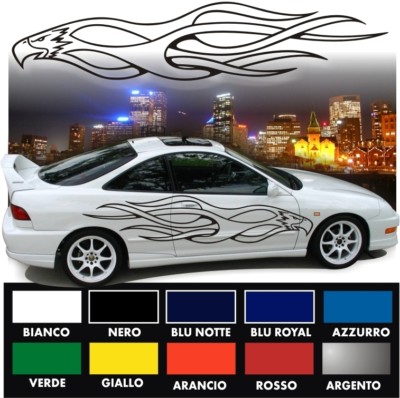1 adesivo 3D a forma di aquila in metallo, adesivo per auto, universale, per auto, moto, moto, auto, accessori decorativi (argento/grande