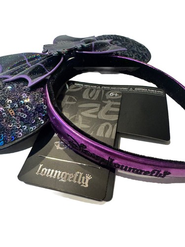 Disney Loungefly 2024 Halloween Spiderweb Minnie Sequin Ears Headband NWT - Picture 3 of 4