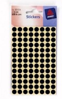 Avery 32-275 - Coloured Labels Round 8mm Dia Black (560 Labels) Pk10 Avery 32-275 - Coloured Labels Round 8mm Dia Black (560 Labels) Pk10