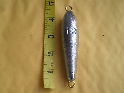 15 Piombi Da Pesca In Linea Da 12 Oz, Piombi Trollanti Con Occhiello In Ottone, Fatti A Mano