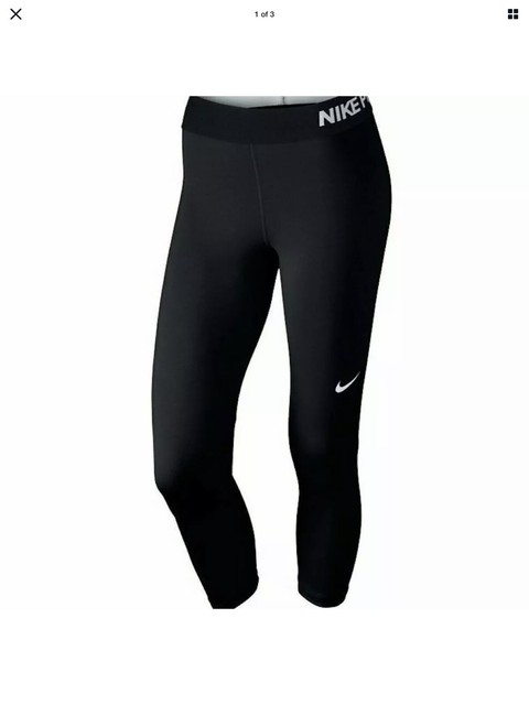NIKE PRO BLACK CAPRI TIGHTS WOMENS 