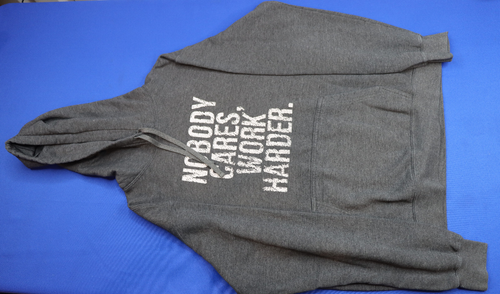 Unbranded Boys Jacket Size Youth XL "Nobody Cares Work Harder" Graphic Hoodie NR - Picture 2 of 4
