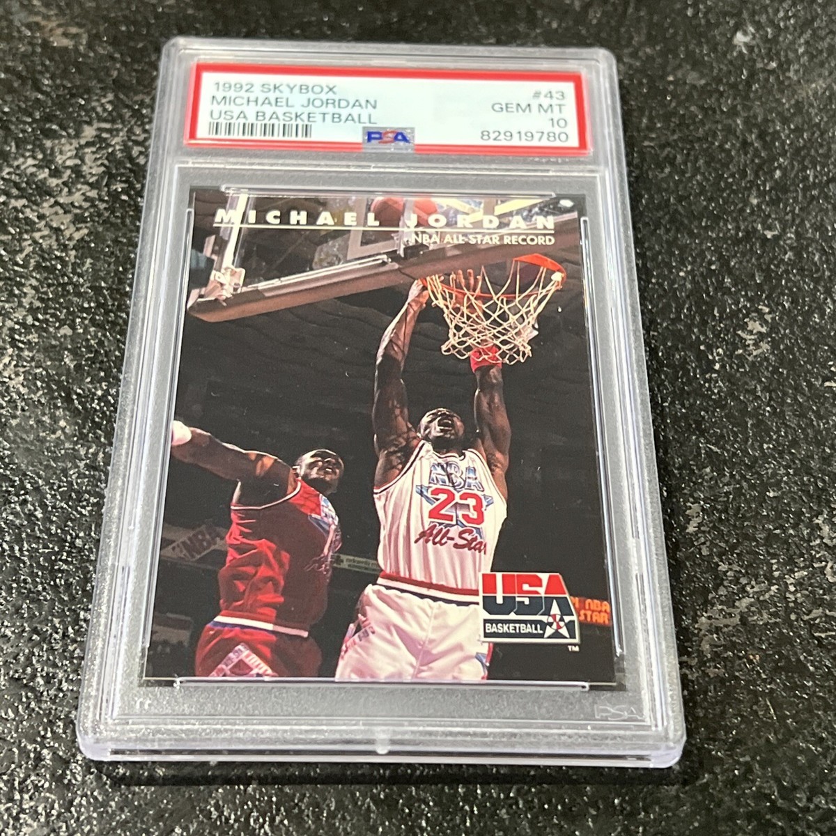 1992 MICHAEL JORDAN SKYBOX USA BASKETBALL NBA ALL STAR RECORD #43