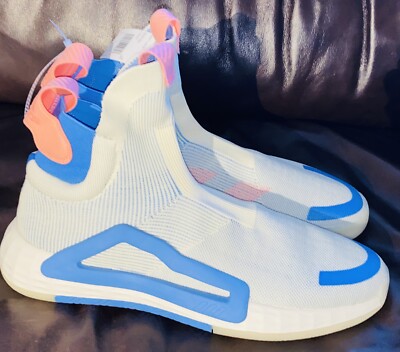 Adidas N3XT L3V3L Laceless Basketball Shoes Cream White Blue Coral