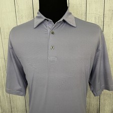 FootJoy Men's Large Purple Striped Stretch Short Sleeve Polo Golf Shirt