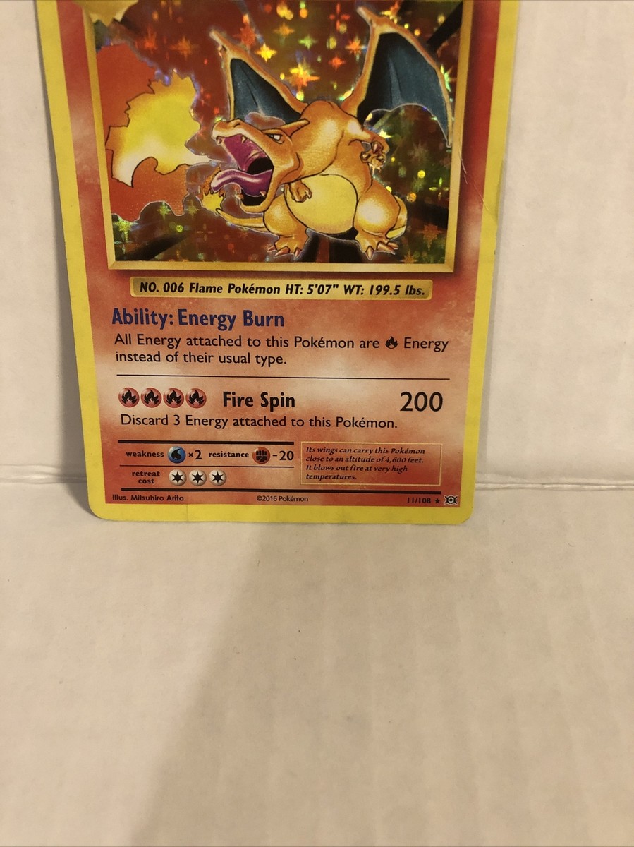 Pokemon Charizard XY Evolutions Holo Rare 11/108 2016 - READ Desc
