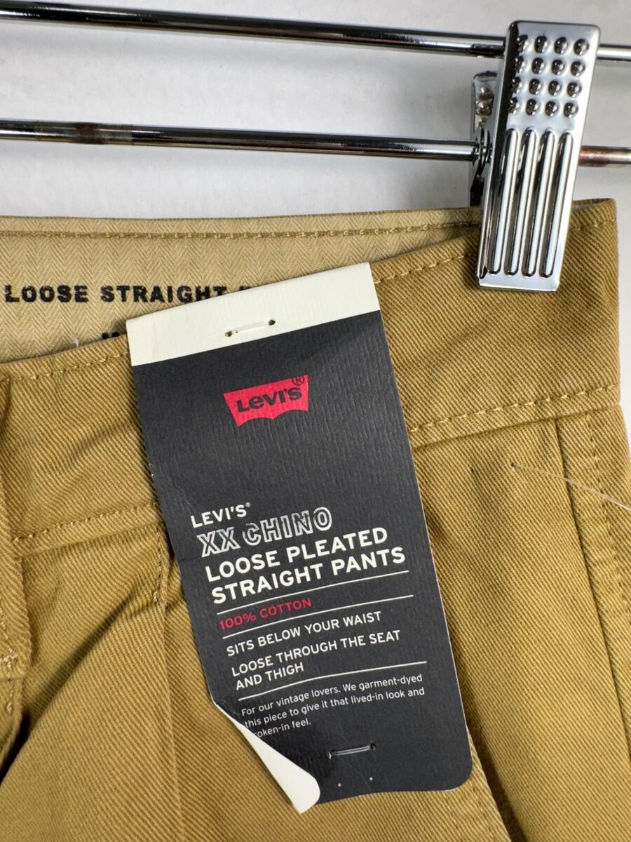 Levi's Xx Chino Loose Straight Pleated Men's Pants Tan Levi's Xx Chino Loose Straight Pleated Men's Pants Tan