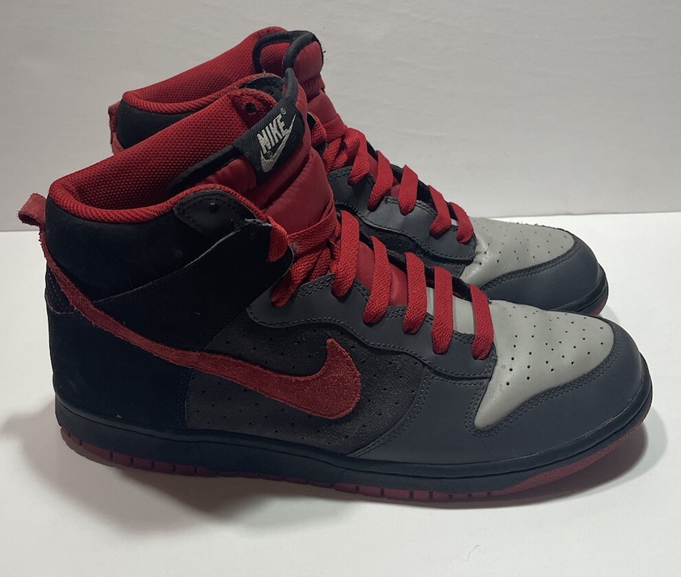 Nike Dunk High Grey/Black/Red “Abominable Snowman” Size 12