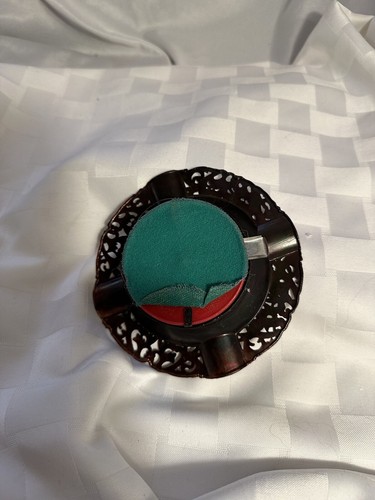 WORKING VTG Las Vegas Minature Push Button Roulette Wheel Ashtray Made Japan 60s - Picture 4 of 6