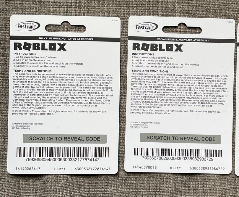 ROBLOX Game CARD UK Edition 10£ & 20£ Collection Gift Card (Without Credit) eBay