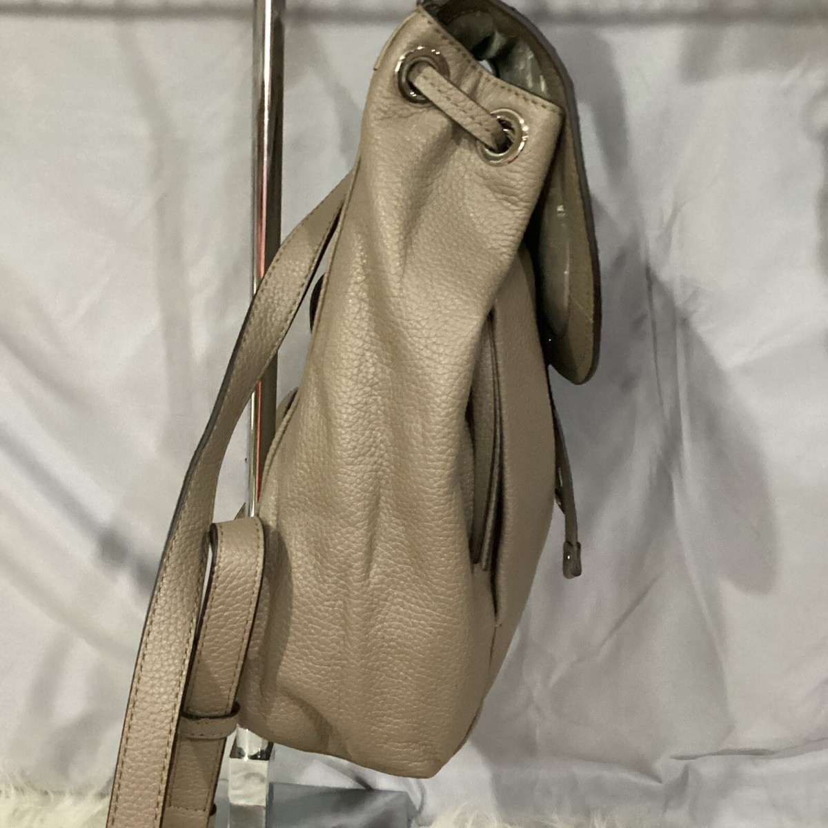 Michael Kors Riley LG Leather Backpack in Taupe Color EUC 84 Michael Michael Kors Riley LG Leather Backpack Taupe Color  main image 2