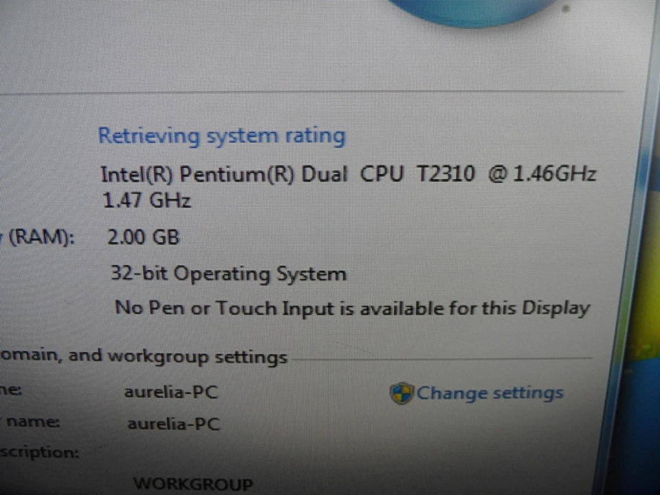 Portátil Compaq Presario C700 4 Piezas Arrancado Windows Disco Duro Limpio * Foto 3 de 4