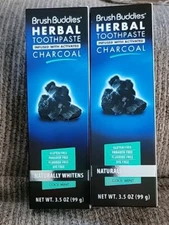 Brush Buddies Herbal Toothpaste Infused with Activated Charcoal (Pack of 2)