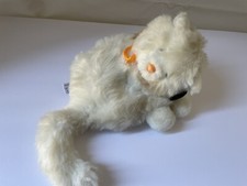 Vintage Allegria Plush White Persian Cat Made In Korea Factory Tags Kitten Toy
