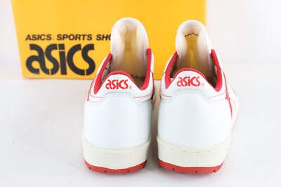 NOS Vintage 90s Asics Mens 11.5 Spell Out Outrage Lo Sneakers Shoes White Red NOS Vintage 90s Asics Mens 11.5 Spell Out Outrage Lo  main image 4