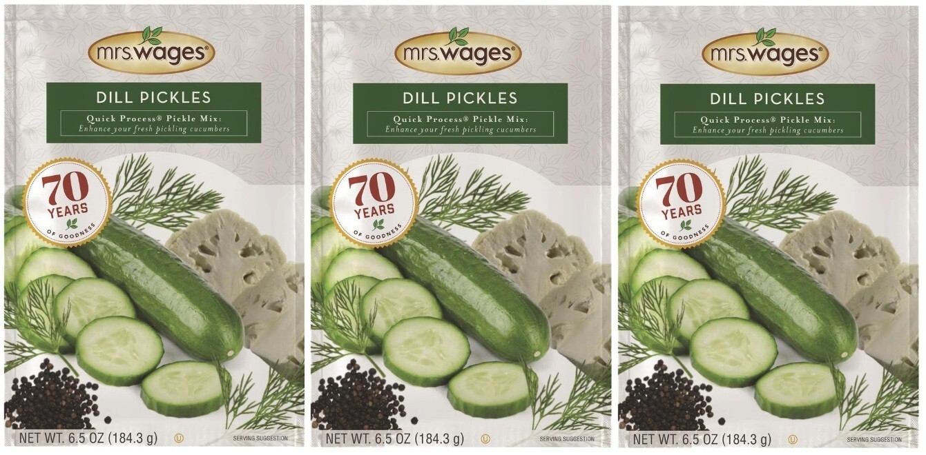 Mrs. Wages Dill Pickles Quick Process Mix, 6.5 oz (3 Packets) | eBay