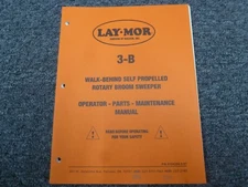 Laymor 3B Walk Behind Rotary Broom Sweeper Parts Operator Maintenance Manual