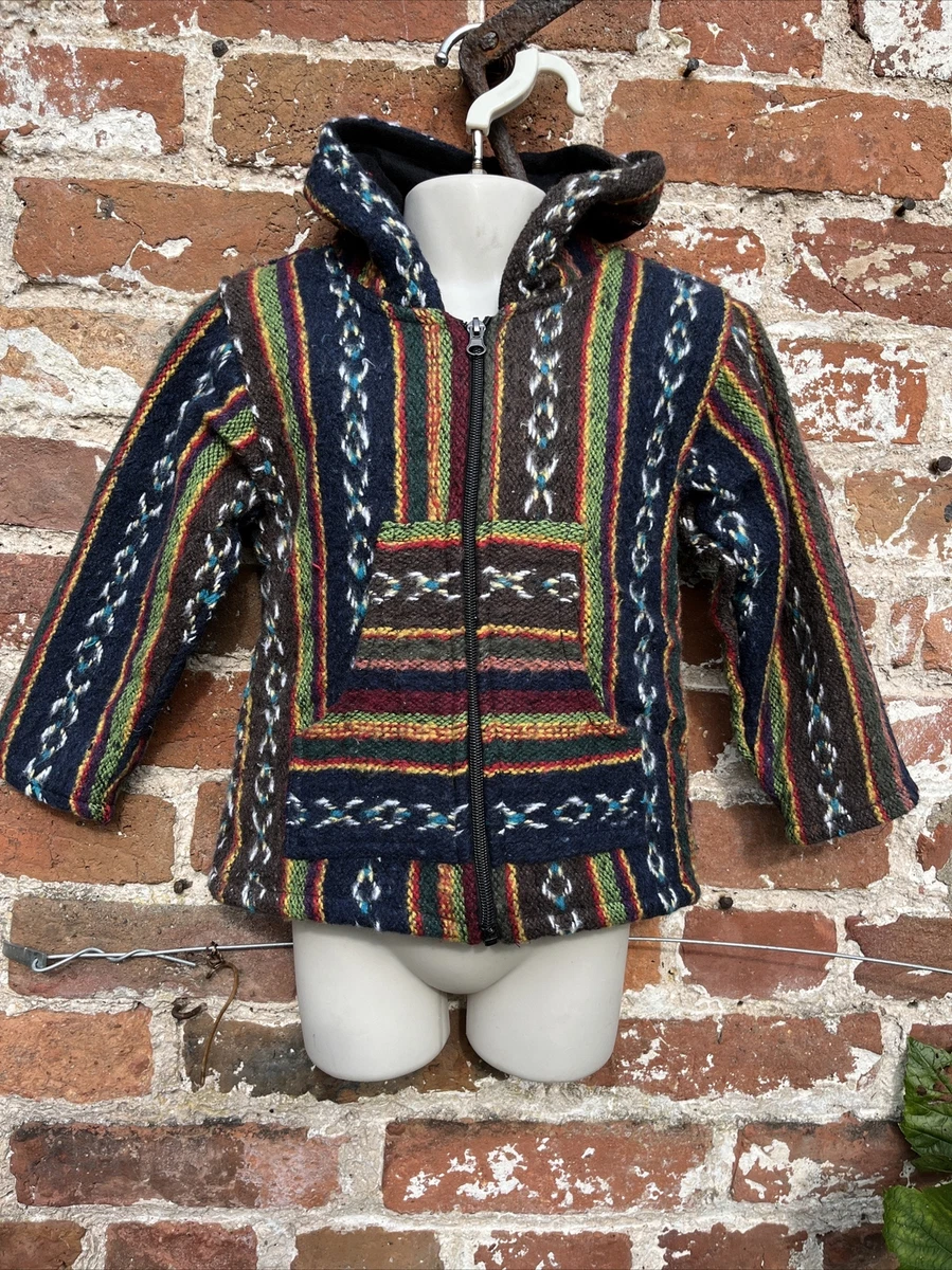 childrens Ethnic Thick hoodie jacket Coat hippie boho festival 3 4