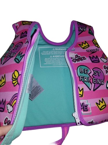 Speedo Toddler Life Jacket Swim Vest UV Protection Kids 4-6 Years 45-60lbs NWOT - 第 3/4 張圖片