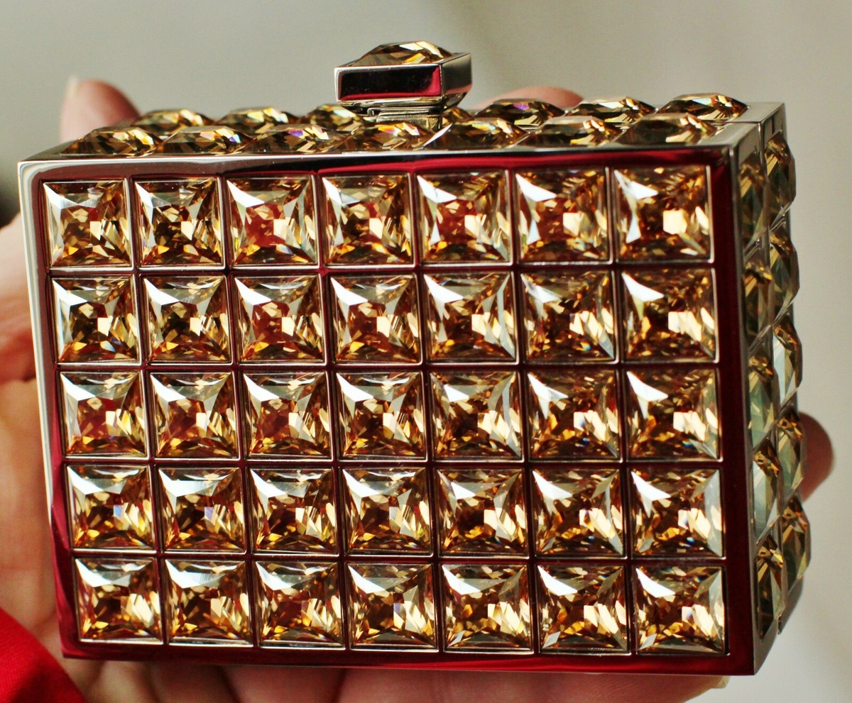 ⭐︎最終価格⭐︎ JUDITH LEIBER ジュディスライバーパーティーバッグ Judith Leiber GODDESS BOX Evening Bag Minaudiere Swarovski