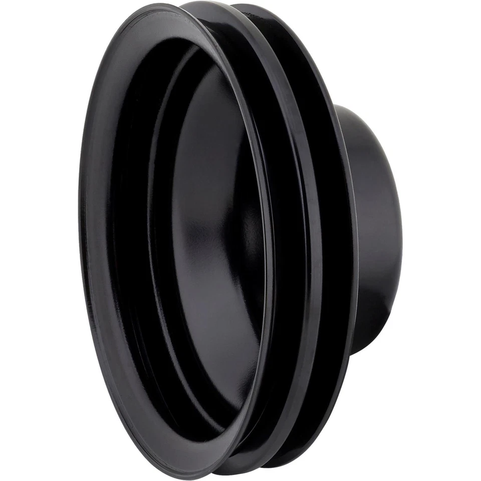 Black Upper Double Groove Water Pump Pulley, Fits Chevy - Image 3 of 4