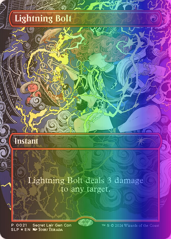 MTG Magic the Gathering Lightning Bolt (21/26) Secret Lair MTG Magic the Gathering Lightning Bolt (21/26) Secret Lair